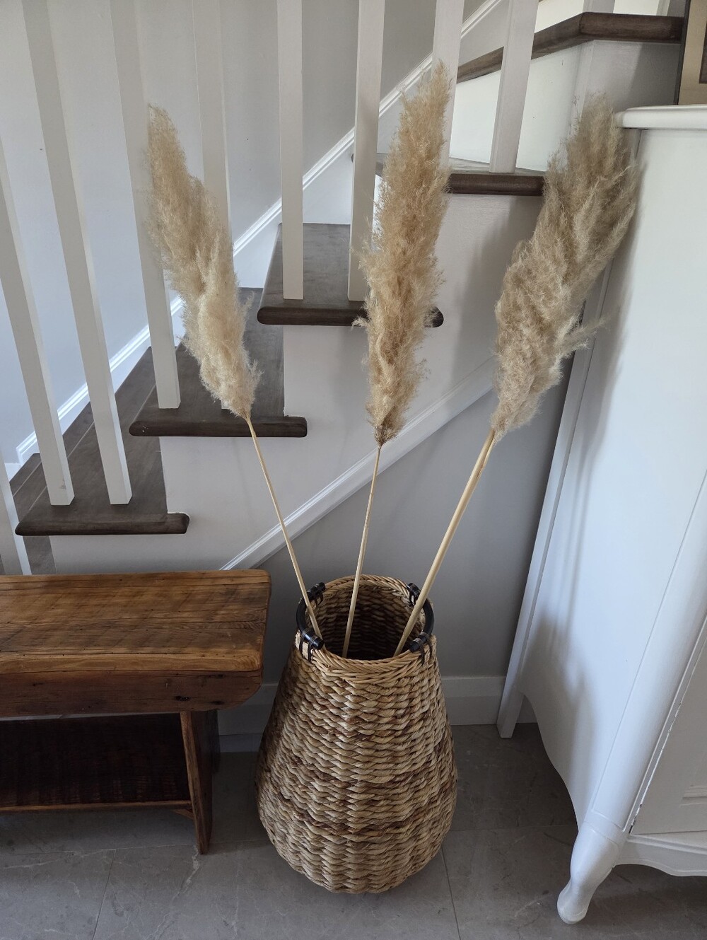 Tall Rattan Round Basket - Picture 11 of 11